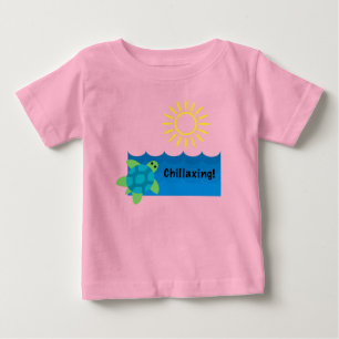 T-shirt Pour Bébé Chillaxage de tortue - Baby Fine Jersey T-Shi