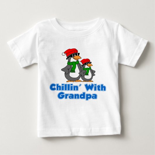 T-shirt Pour Bébé Chillin avec grand-père (Devant)