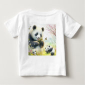 T-shirt Pour Bébé Chillin' avec Pandas (Dos)