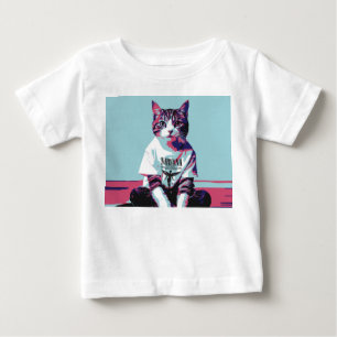 T-shirt Pour Bébé Chillin de chat mignon'