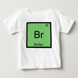 T-shirt Pour Bébé Chimie du nom de Bradyn Élément Tableau périodique