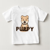 T-shirt Pour Bébé Chiot (Devant)