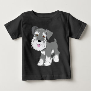 T-shirt Pour Bébé Chiot de Schnauzer miniature