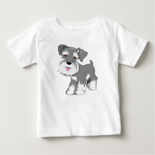 T-shirt Pour Bébé Chiot de Schnauzer miniature
