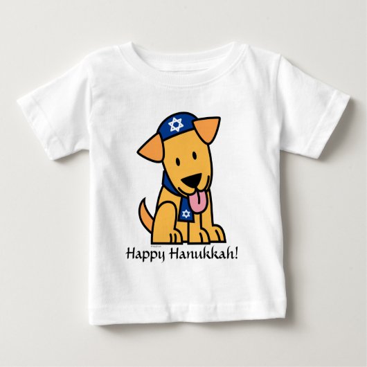 T-shirt Pour Bébé Chiot juif de Hanoukka labrador retriever (Devant)