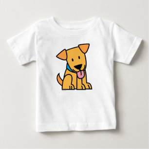 T-shirt Pour Bébé chiot Labrador Retriever assis doré mignon