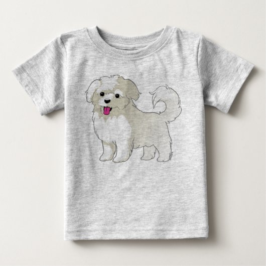 T-shirt Pour Bébé Chiot maltais (Devant)