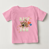 T-shirt Pour Bébé Chiot Scooby-Doo "Ruv You" (Devant)