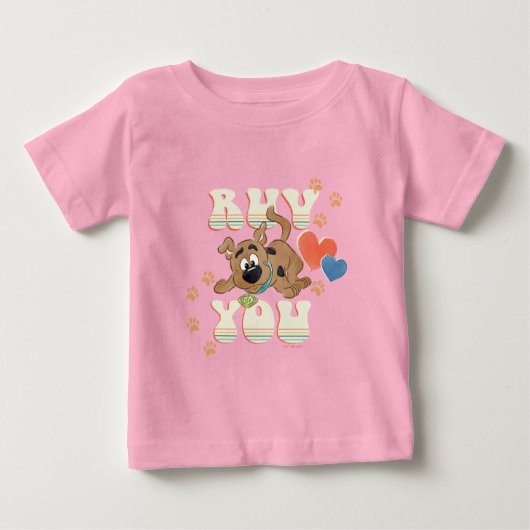 T-shirt Pour Bébé Chiot Scooby-Doo "Ruv You" (Devant)