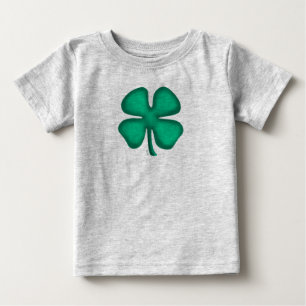 T-shirt Pour Bébé Chirurgie à 4 feuilles irlandaises Clover gris
