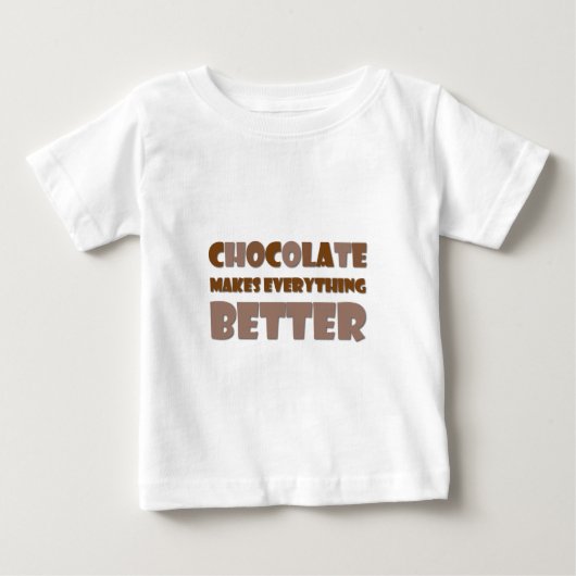 T-shirt Pour Bébé Chocolat dit (Devant)
