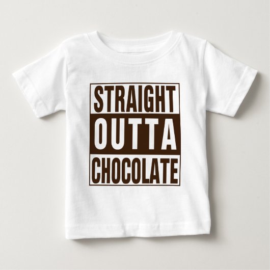 T-shirt Pour Bébé Chocolate Straight Outta Brown (Devant)