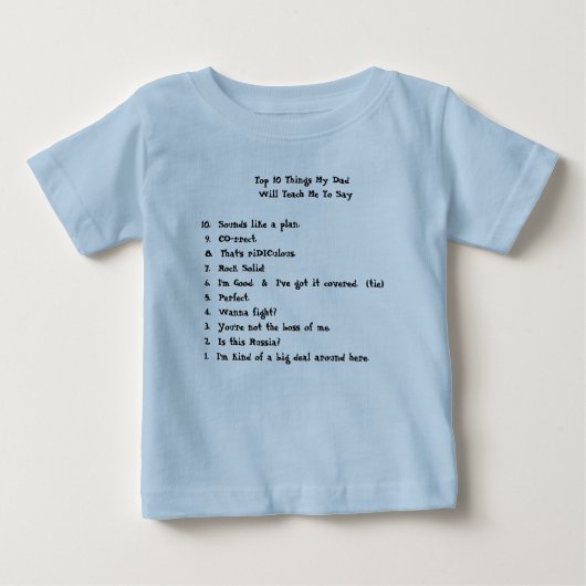 T-shirt Pour Bébé Choses du principal 10 mon papa             … (Devant)