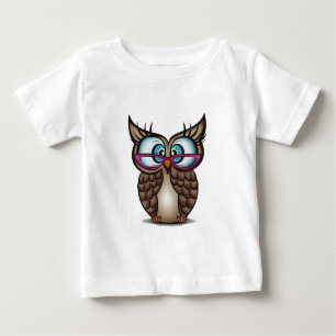 T-shirt Pour Bébé Chouette aux grands yeux