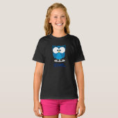 T-shirt Pour Bébé Chouette bleue pour enfants (Devant entier)