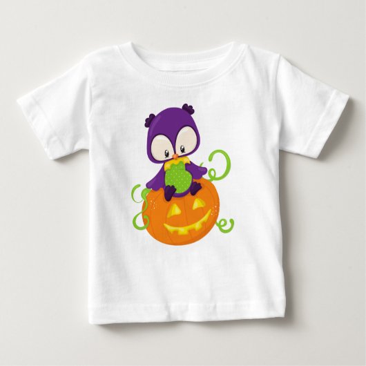T-shirt Pour Bébé Chouette d'Halloween, Chouette mignonne, Chouette  (Devant)