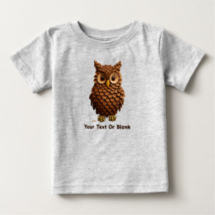 T-shirt Pour Bébé Chouette du cône de pin