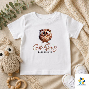 T-shirt Pour Bébé Chouette en caricature mignonne Baby Boy Douche