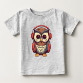 T-shirt Pour Bébé Chouette musicale (Devant)