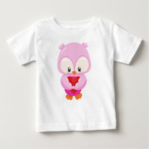 T-shirt Pour Bébé Chouette, Petite Chouette, Chouette En Amour, Coeu
