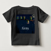 T-shirt Pour Bébé Chouette qui est différent avec un collage de devi (Dos)