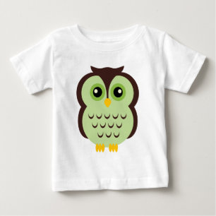T-shirt Pour Bébé Chouette verte
