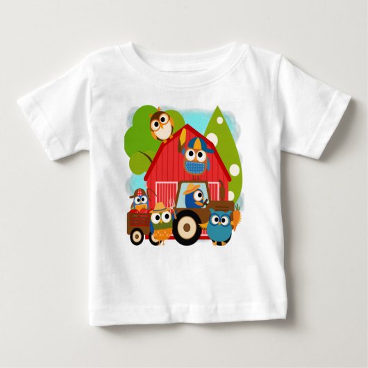 T-shirt Pour Bébé Chouettes (Devant)