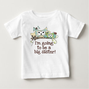 T-shirt Pour Bébé Chouettes Futur Grande Soeur