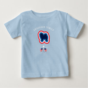 T-shirt Pour Bébé Chow Chow Patriotique Rouge Blanc Bleu 4 Juillet C