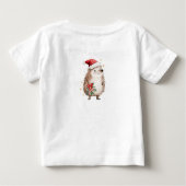 T-shirt Pour Bébé Christmas Hedgehog in Santa Hat  (Dos)