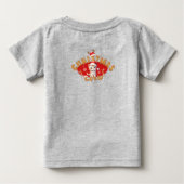 T-shirt Pour Bébé Christmas Kitten Gingerbread Nom Lettre C Girl (Dos)