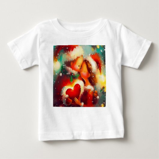 T-shirt Pour Bébé Christmas Love 3 (Devant)