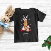 T-shirt Pour Bébé Christmas Puppy Gingerbread Nom Lettre I Boy