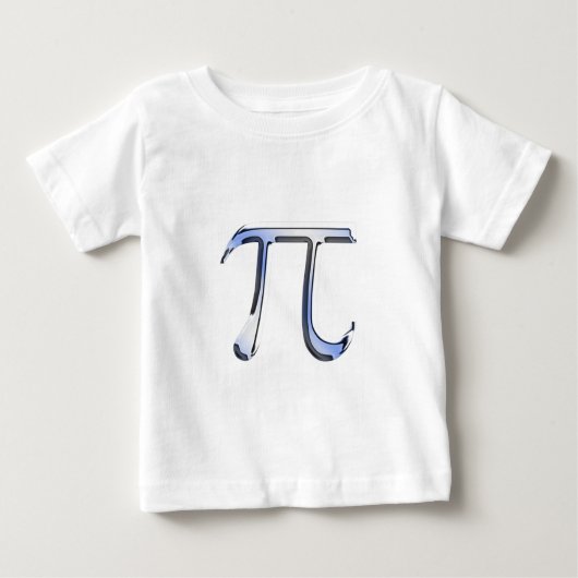 T-shirt Pour Bébé Chrome Argent Comme Symbole Pi sur Fibre de Carbon (Devant)