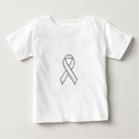 Chrome Style White Ribbon Awareness