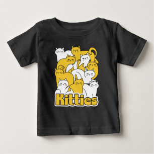 T-shirt Pour Bébé Chubby Kitties Design - Cat Art adorable
