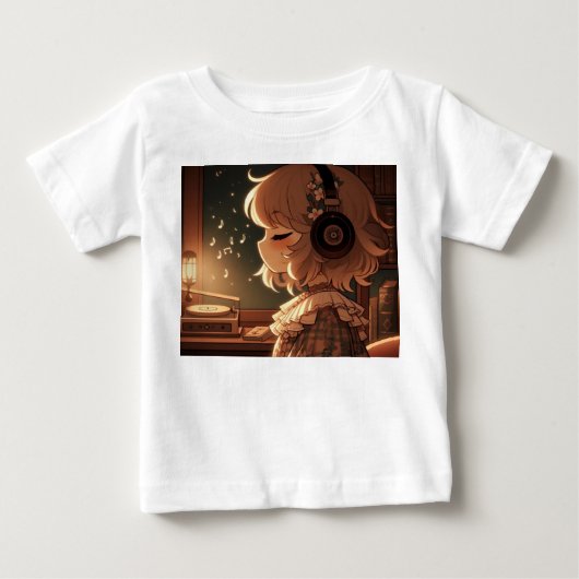 T-shirt Pour Bébé Chuchotements au clair de lune (Devant)