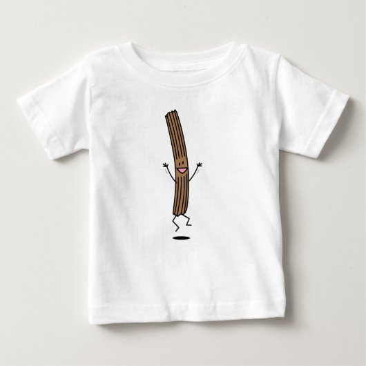T-shirt Pour Bébé Churro sautant encourageant (Devant)