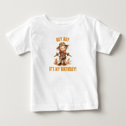 T-shirt Pour Bébé Chute Scarecrow mignon Anniversaire (Devant)