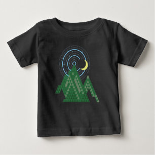T-shirt Pour Bébé ciel de lune croissant dans la montagne