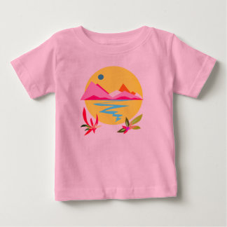 T-shirt Pour Bébé Ciel rose