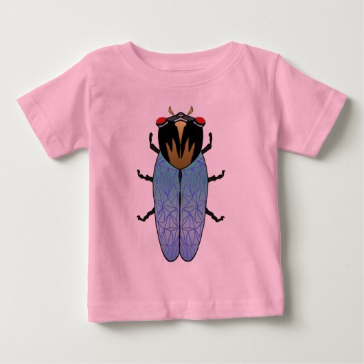 T-shirt Pour Bébé Cigale noire mignonne (Devant)