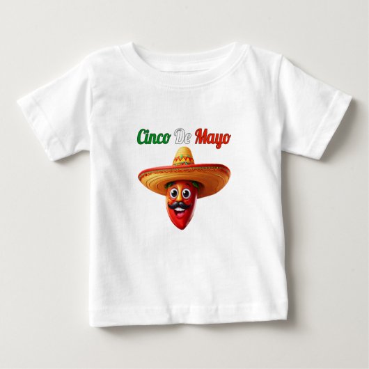 T-shirt Pour Bébé Cinco De Mayo (Devant)