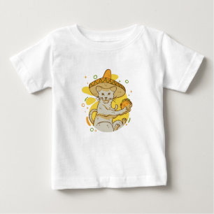 T-shirt Pour Bébé Cinco De Mayo Cat