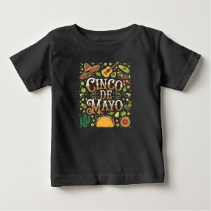 T-shirt Pour Bébé Cinco De Mayo Fiesta Eléments De Soirée