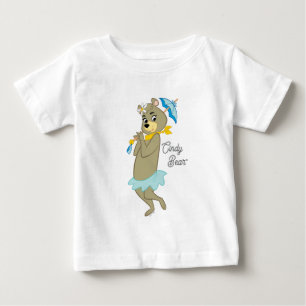 T-shirt Pour Bébé Cindy Bear tenant le parasol