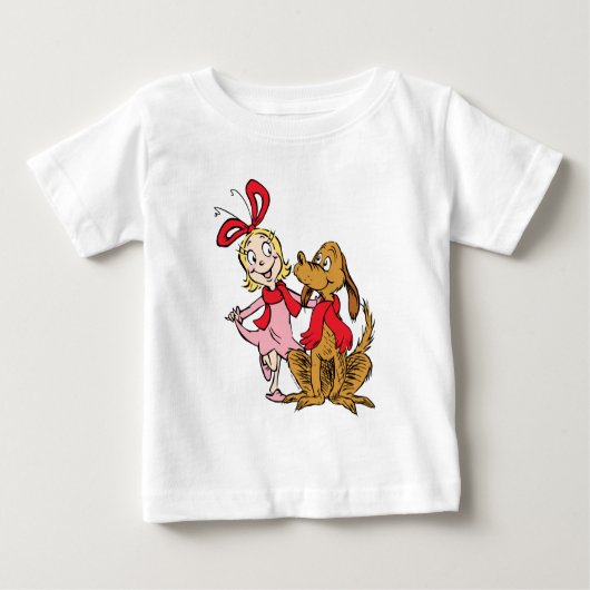 T-shirt Pour Bébé Cindy Lou Who and Max the Dog (Devant)