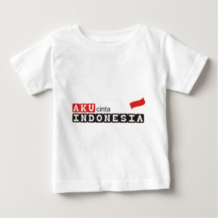 T-shirt Pour Bébé cinta Indonésie d'aku