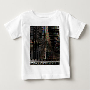 T-shirt Pour Bébé Circuit imprimé de technologie noire ordinateur él