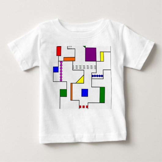 T-shirt Pour Bébé Circuits de Bauhaus (Devant)
